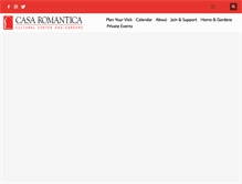 Tablet Screenshot of casaromantica.org